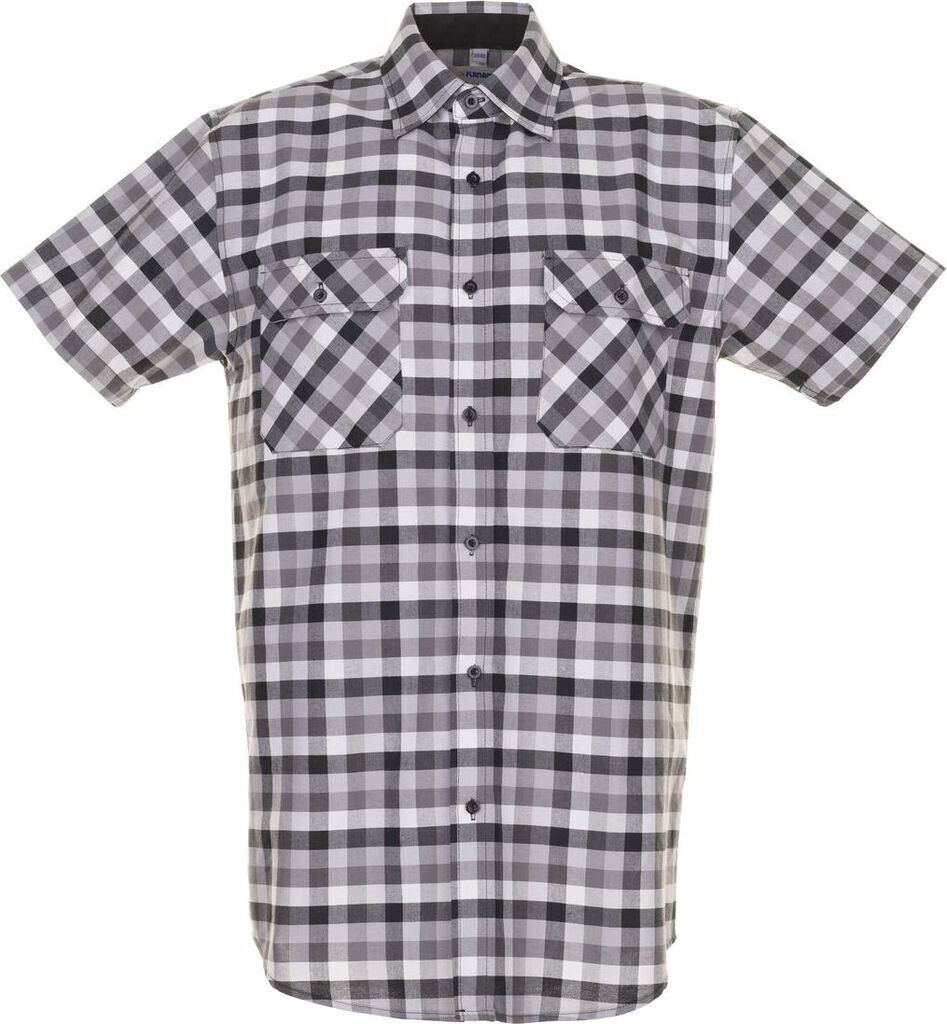 Planam Country Hemd 1/4-Arm schwarz kariert