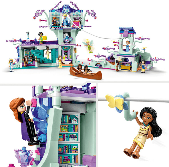 LEGO Disney La cabane enchantée dans l'arbre 43215 Ensemble de jeu de  construction (1 016 pièces)