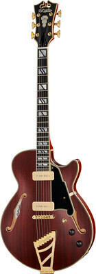 D'Angelico Deluxe SS Satin Trans Wine