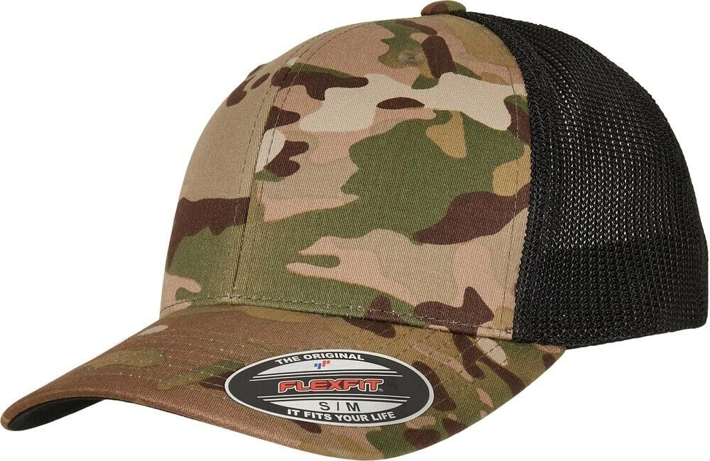 Cappellino Flexfit Trucker Mimetica MultiCam | Snapback Unisex Con Visiera Curva