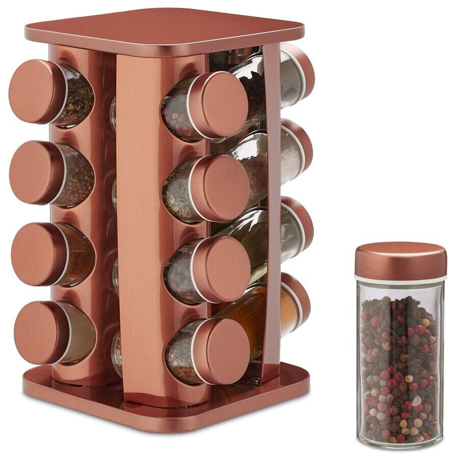 Relaxdays Spice carousel with 16 glasses
