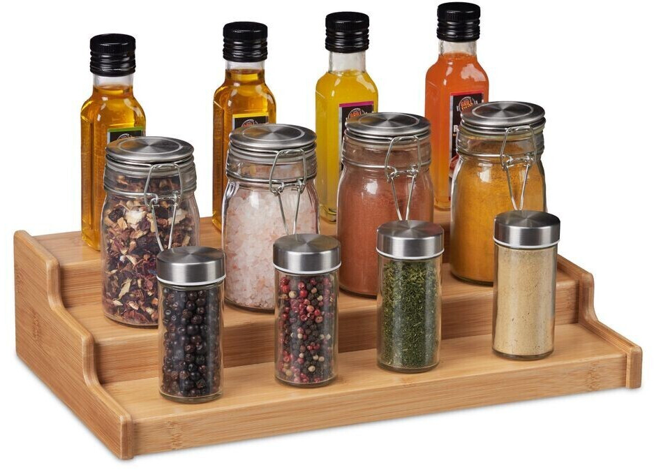 Relaxdays Bamboo spice rack standing
