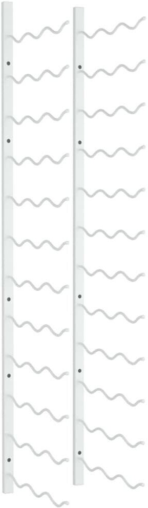 vidaXL Wall mounted wine rack for 36 bottles White Iron