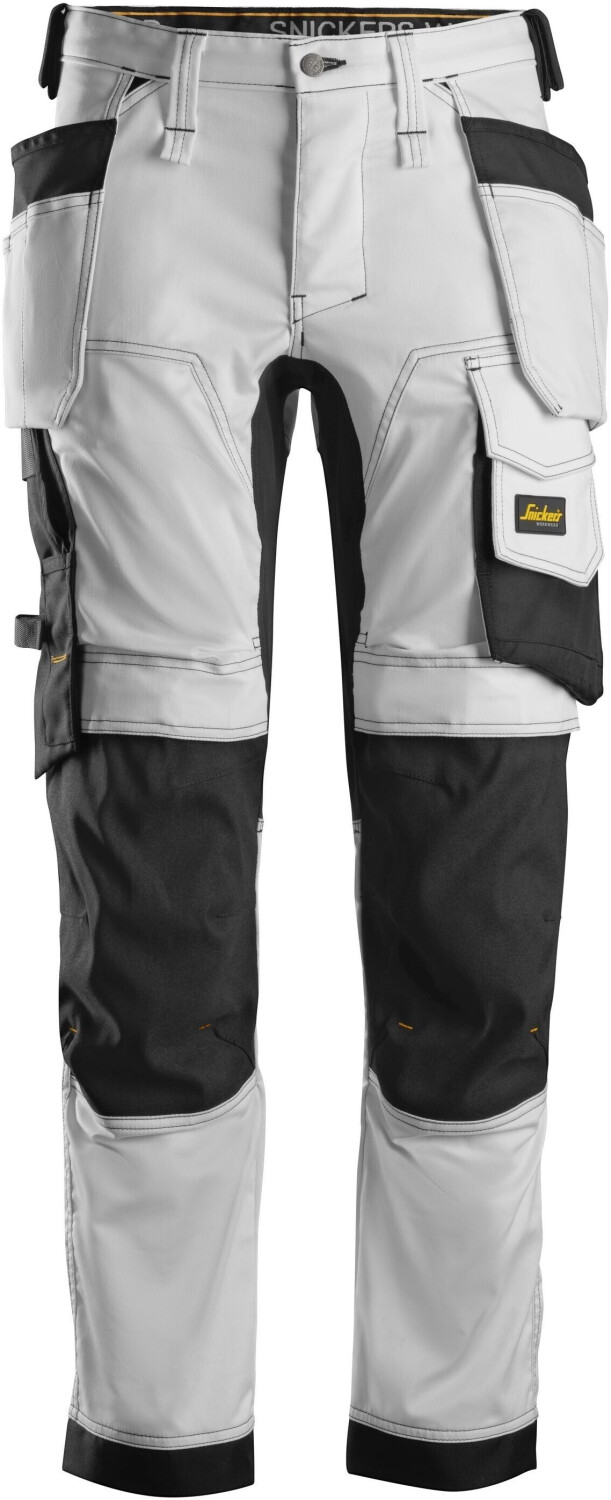 Snickers AllroundWork Stretch Trousers Holster Pockets white/black (62410904)