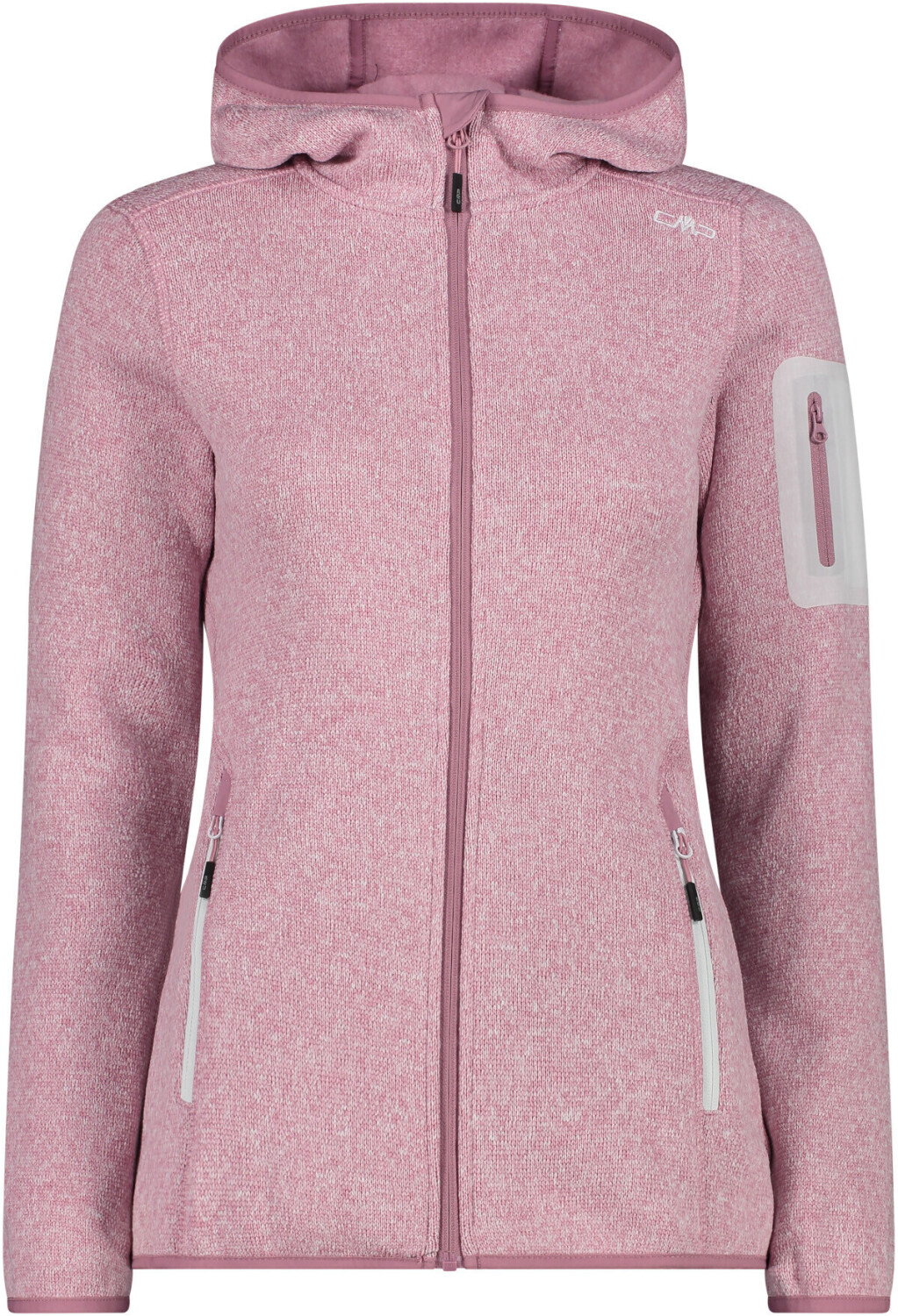 CMP Woman Fleece Jacket Fix Hood (3H19826) fard/bianco
