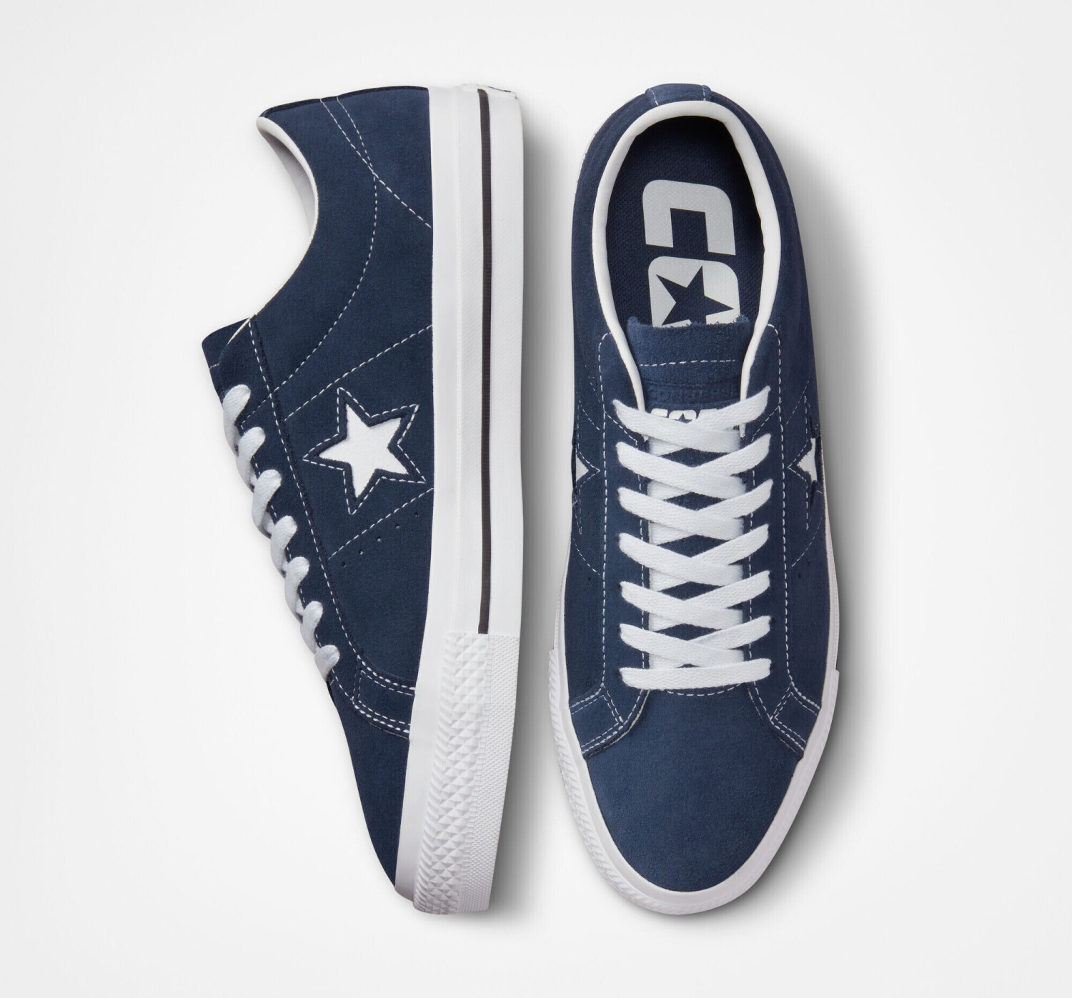 Buy Converse Cons One Star Pro Suede navy white black from 39.49 Today Best Deals on idealo