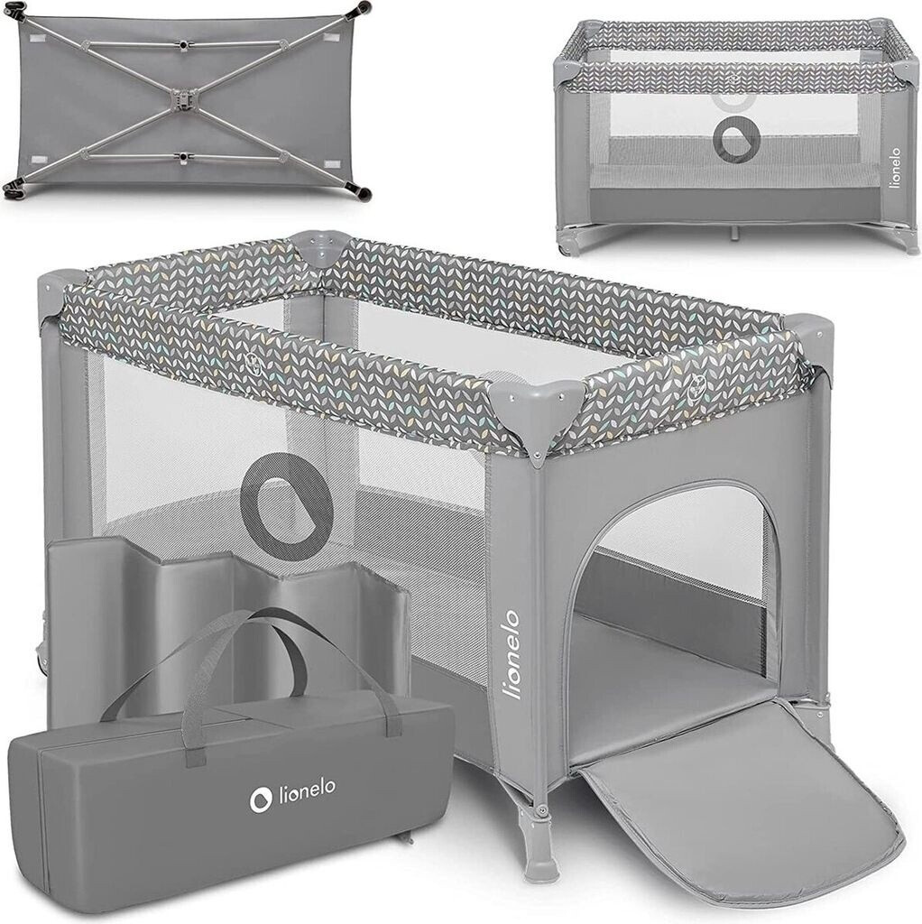 Lionelo Stefi - crib 2 in 1 concrete multicolor