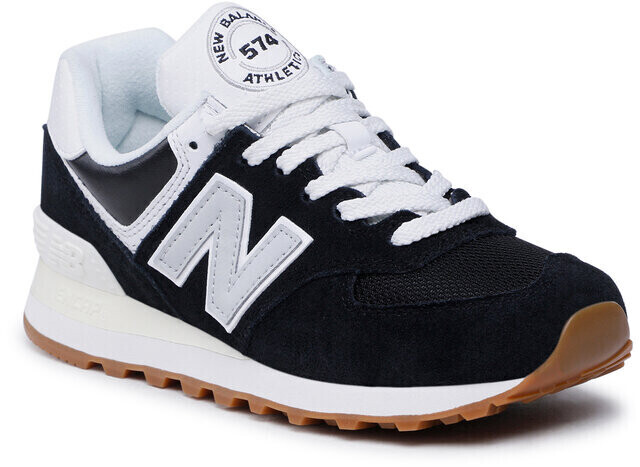 New balance 574 black gum sole hot sale