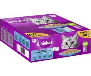 Whiskas Fisch Auswahl in Gelee 1 80 x 85g Jumbo Pack ab 21 49 Preisvergleich bei idealo