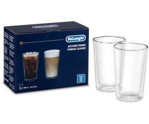 Ensemble de verres à café (220 ml et 190 ml) Delonghi *ENSEMBLE VERRES  CAPPU + LATTE