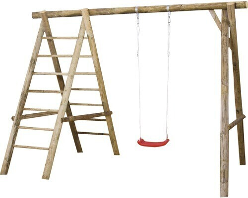 Hornbach Einzelschaukel Holz mit Leiter natur ab 119,00