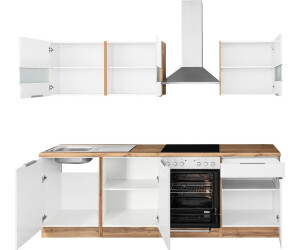 Held Möbel Luhe Küchenzeile 240 wotaneiche | cm (ohne Preisvergleich bei E-Geräte) € ab weiß 1.329,99