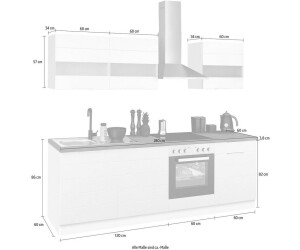 Preisvergleich | matt € 1.130,49 Held Luhe Möbel cm grafit bei weiß 240 stone oxid Komplettküchen-Sets ab