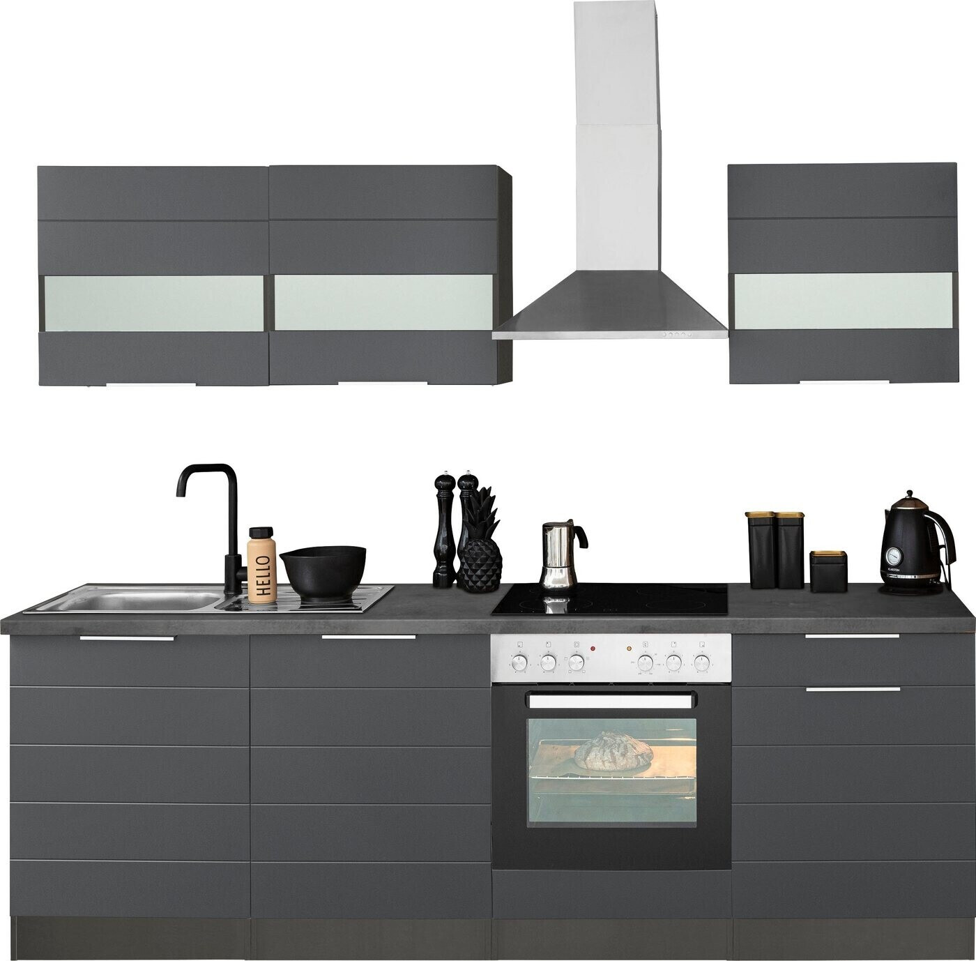 Held Möbel | Komplettküchen-Sets 1.130,49 grafit matt 240 € bei Preisvergleich oxid weiß stone cm ab Luhe