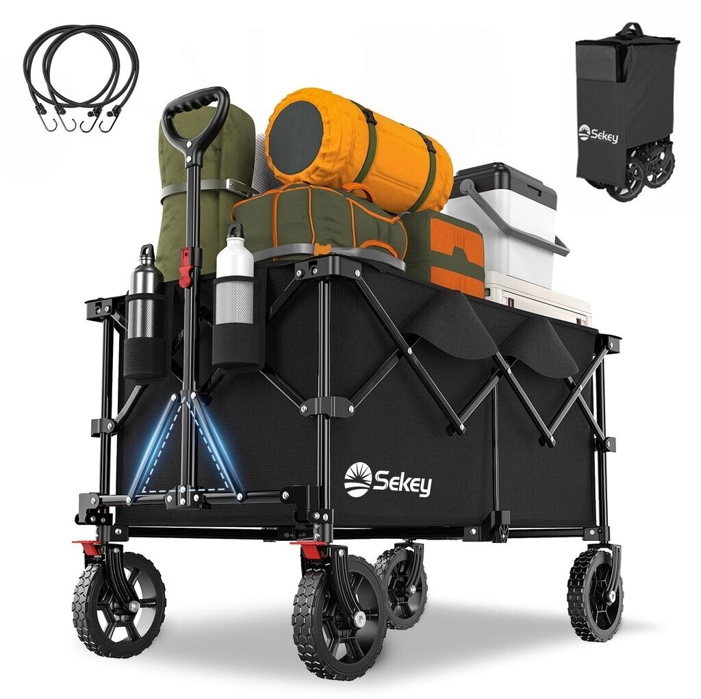 Sekey Handcart Compact Folding Size 200L 80KG Loadable black