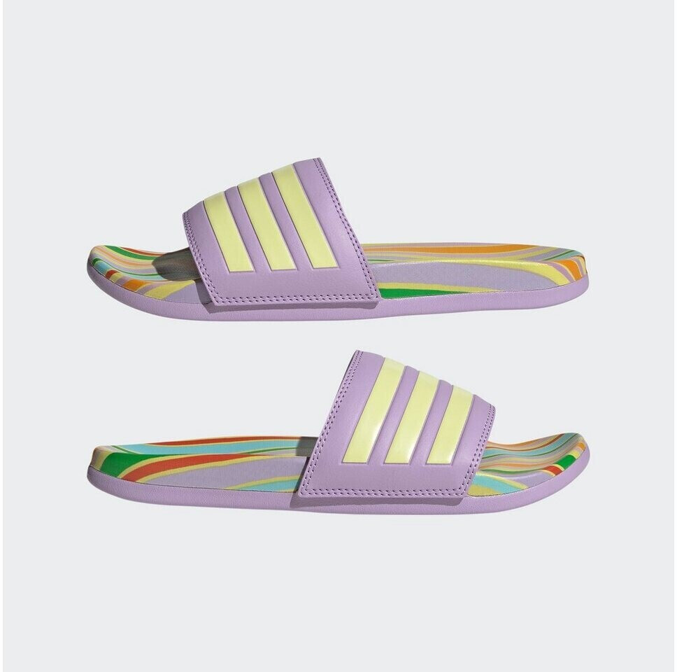 Adilette cloudfoam plus discount stripes slides womens