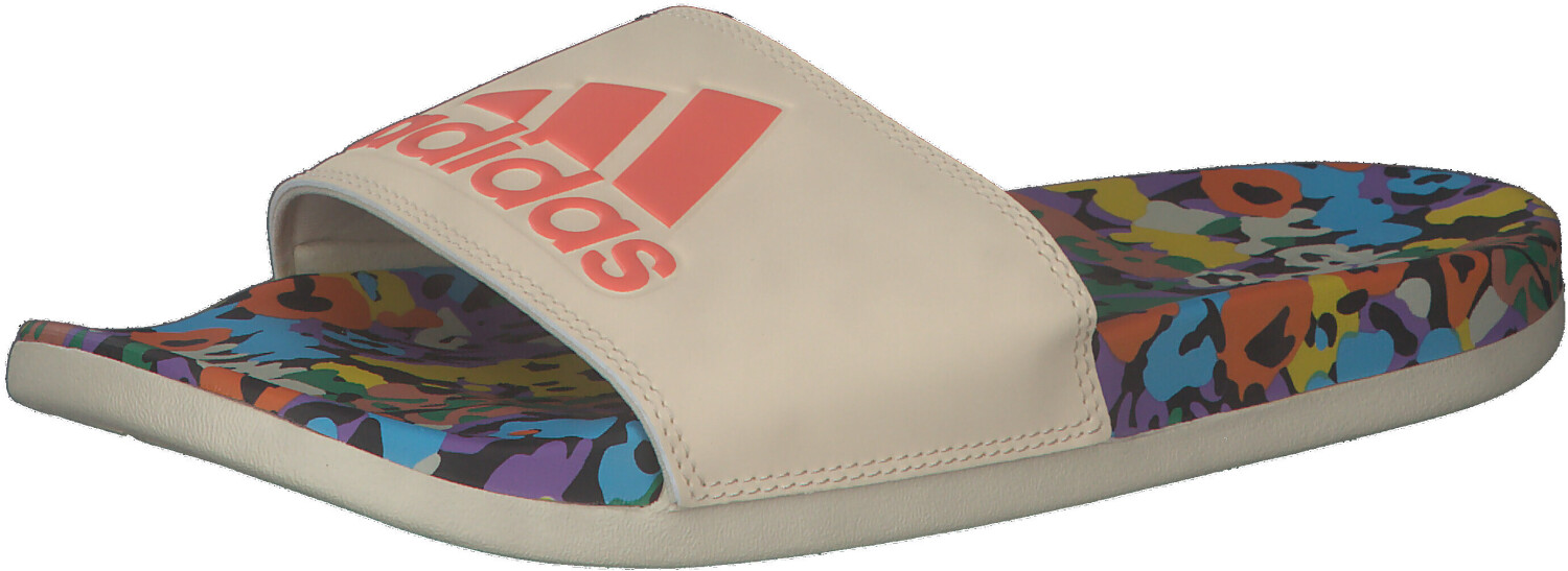 Adidas Adilette Cloudfoam Plus Logo Slides ecru tint/coral fusion/ecru tint