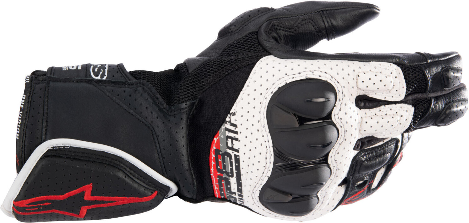 Alpinestars Gants SP-8 V3 Air Leather noir/blanc/rouge
