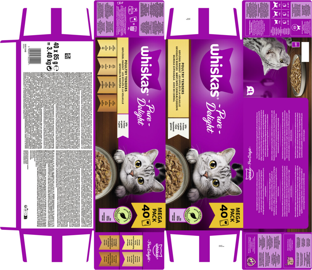 Whiskas Pâtée pour chat 40x85g Whiskas Pâtée pour chat 40x85g