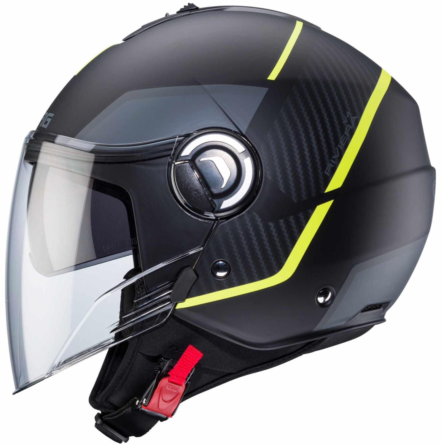 Caberg Riviera V4 X Geo I5 matt black/anthracite/yellow fluo