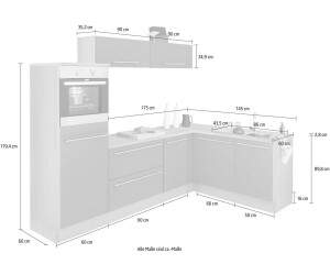 Optifit Bern L-Form 265x175 cm (ohne E-Geräte) Akazie grau ab 1.719,99 € |  Preisvergleich bei
