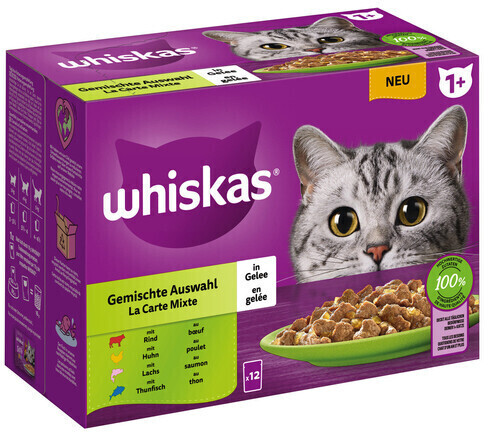 Whiskas Adult 1+ Mixed Meals in Jelly 12x85g