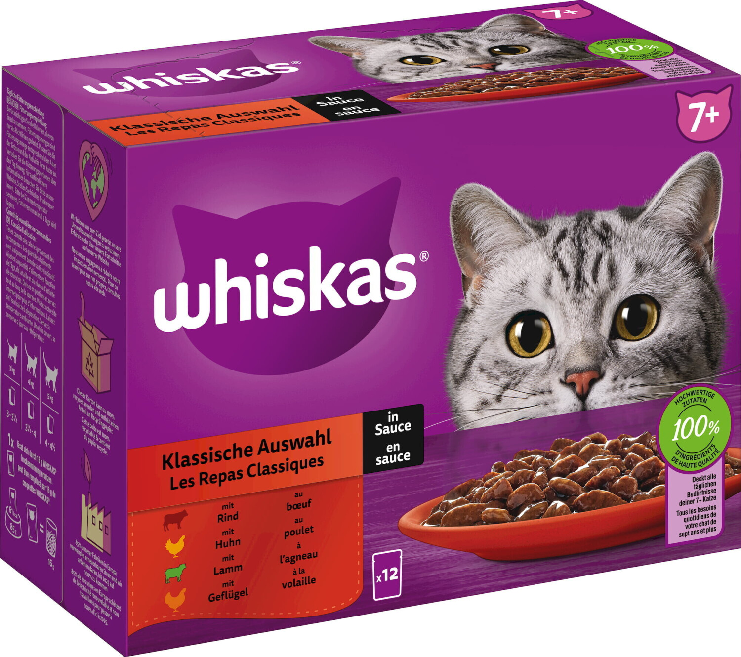 Whiskas Senior 7+ Classic Meals in Sauce 12x85g
