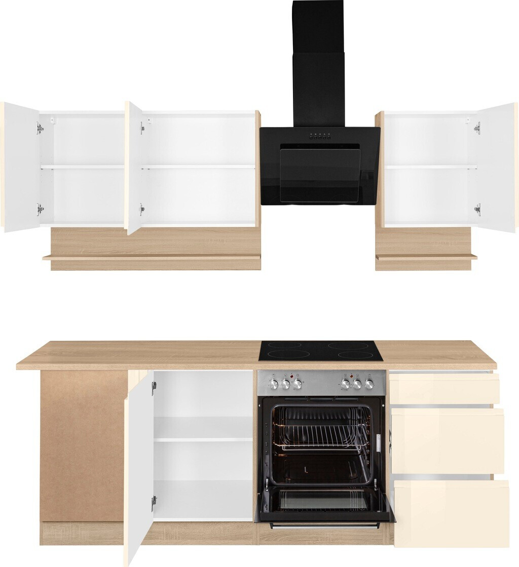 Held Möbel Komplettküchen-Sets Virginia 220x200x60 cm Eiche creme ab  1.649,99 € | Preisvergleich bei