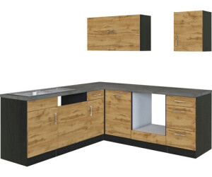 Held Winkelküche 210x210 cm Eiche matt (ohne E-Geräte) graphit-anthrazit ab  € 1 248,65 | Preisvergleich bei | Küchenzeilen ohne Geräte