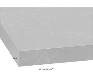 Wiho Küchen Flexi B/T/H Preisvergleich Arbeitsplatte (granit (59740733-0) schwarz) schwarz ab bei | 38mm € stark 220x60x3,8cm 212,49