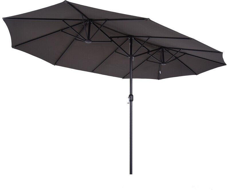 Outsunny Parasol 4,6 x 2,7 m gris foncé