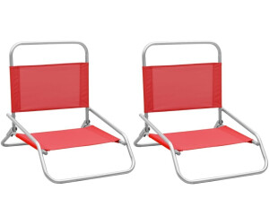 Vidaxl sillas de Camping plegables de aluminio 2 unidades Negro
