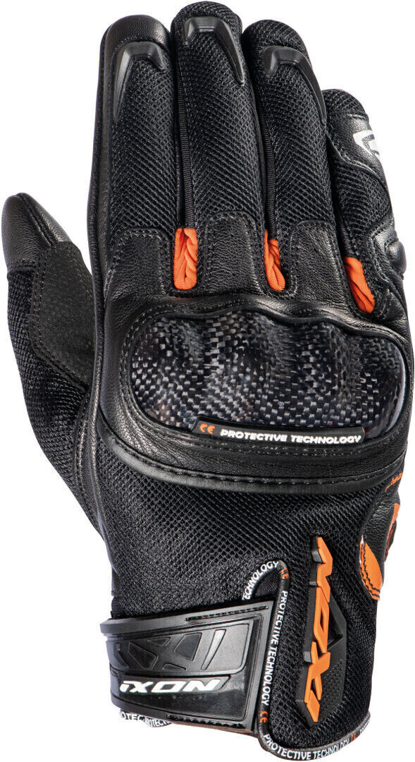 Photos - Motorcycle Gloves IXON RS Rise Air Gloves black/orange 