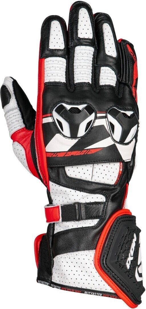 Photos - Motorcycle Gloves IXON RS Alpha Gloves black/white/red 