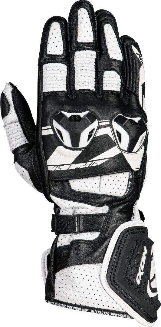 Photos - Motorcycle Gloves IXON RS Alpha Gloves black/white 