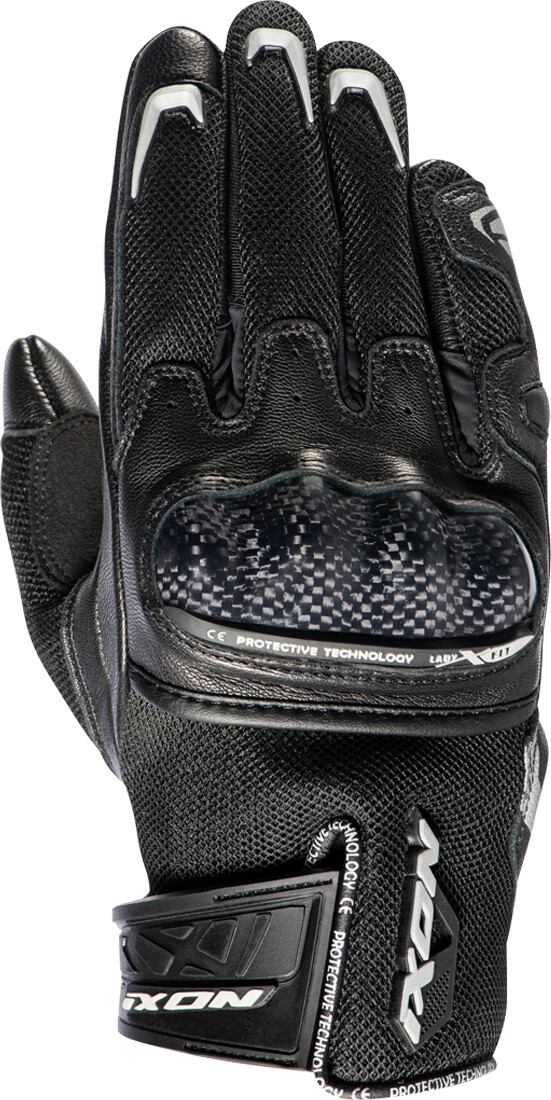 Photos - Motorcycle Gloves IXON Rs Rise Air Lady Gloves black/silver 