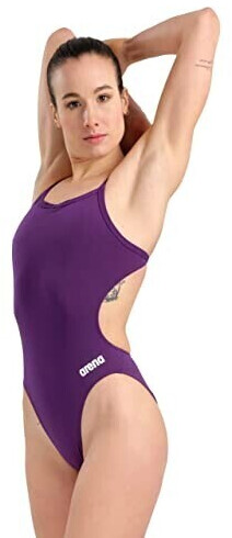 Arena Team Challenge Back One Piece plum/white