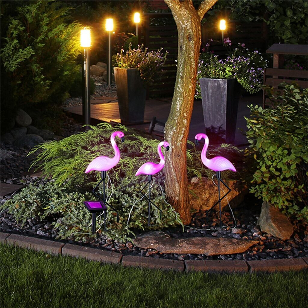 Haushalt International Solar LED Gartenleuchten Flamingo 3-tlg. (423908) ab  17,99 € | Preisvergleich bei | Solarleuchten