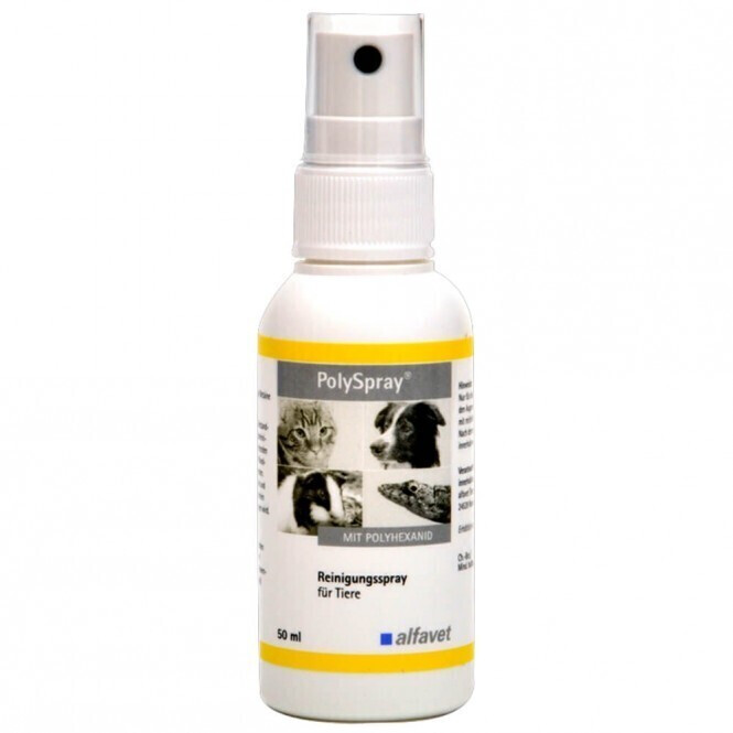 alfavet PolySpray Hautreinigungsspray für Tiere 50mL Katzen Tierpflegeprodukte