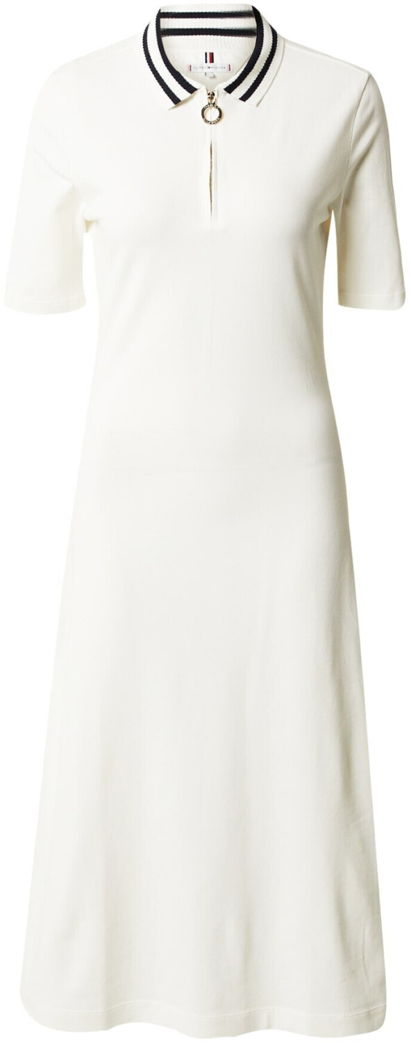 Tommy Hilfiger Zip Placket Midi Polo Dress (WW0WW37841) ecru