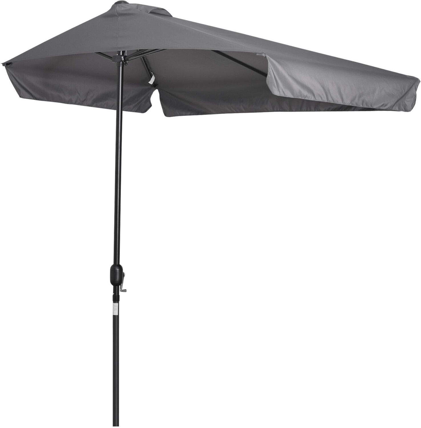 Outsunny Demi parasol 2,3 x 1,3 m gris