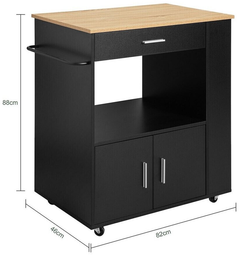 SoBuy FKW113-SCH black 82x88x46cm