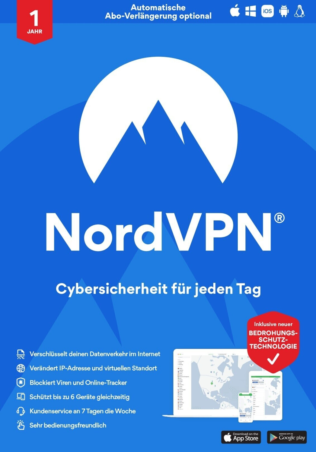 NordVPN VPN Service (6 Geräte) (1 Jahr) ab 29,35 € (August 2024 Preise