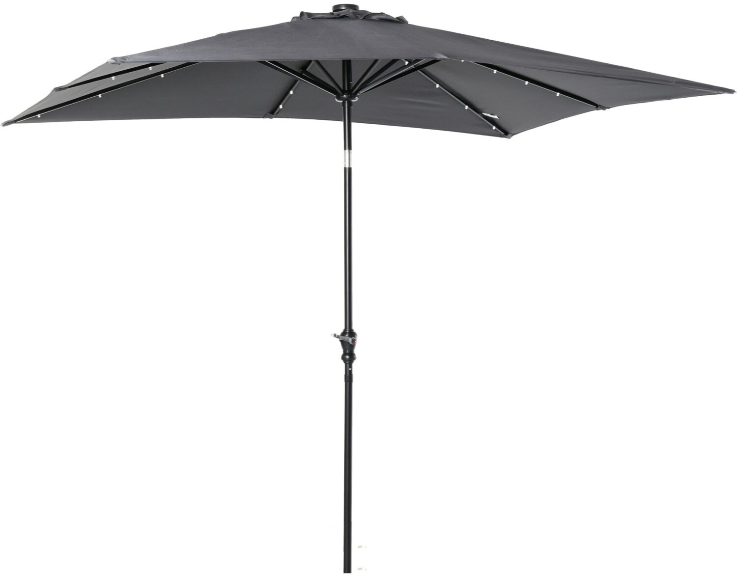 Outsunny Parasol 2,65 x 2,05 m avec LED gris