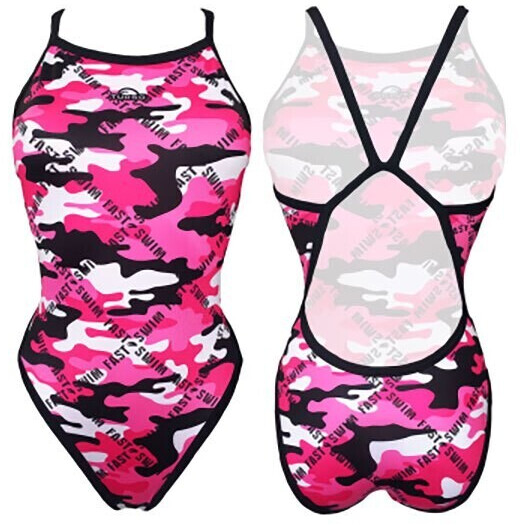 Turbo Revolution Camo Letters Swimsuit (83105830-016) pink