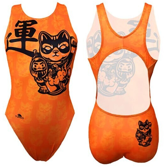 Turbo Wave Lucky Cat Swimsuit (83099629-014) orange