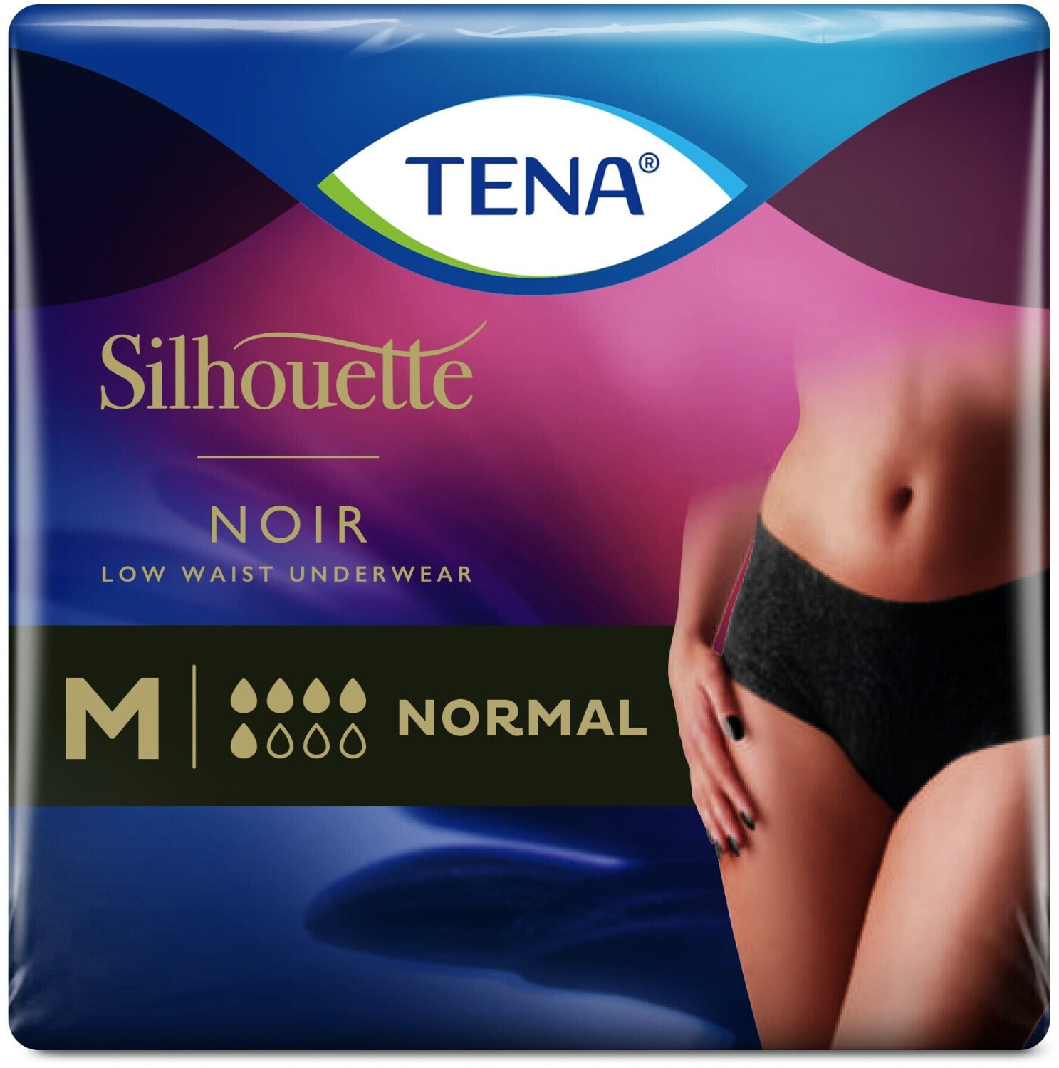Buy Tena Silhouette Noir Slips Size M (10 pcs) from £8.50 (Today