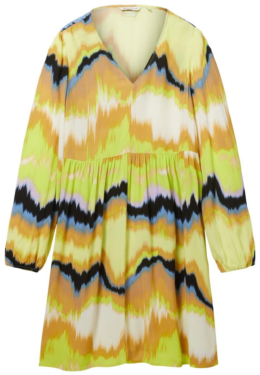TOM TAILOR Damen Kleid – Langärmlig, Mesh-Ärmel, Maxilänge, Gr. XS–3XL