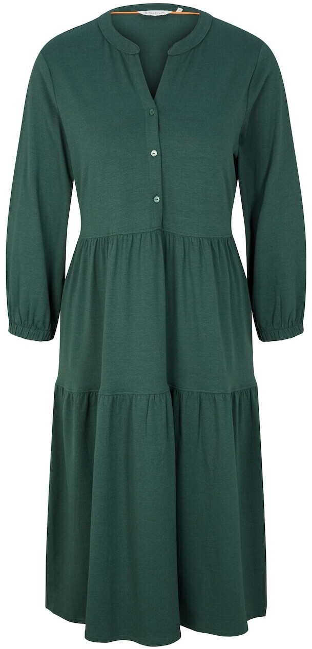 TOM TAILOR Damen Kleid – Mesh Mit Plissee, Knopfleiste & Blumenmuster