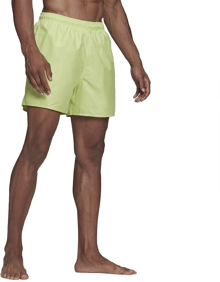 Buy adidas Mens Short Length Solid Swimming Shorts Silver Green